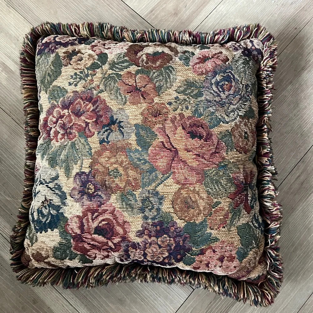 Pier 1 Imports Bellagio Floral Tapestry Throw Pillow 17